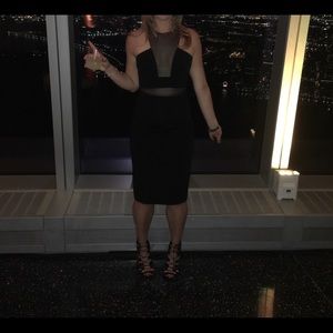 Cushnie et Ochs mesh cutout midi dress